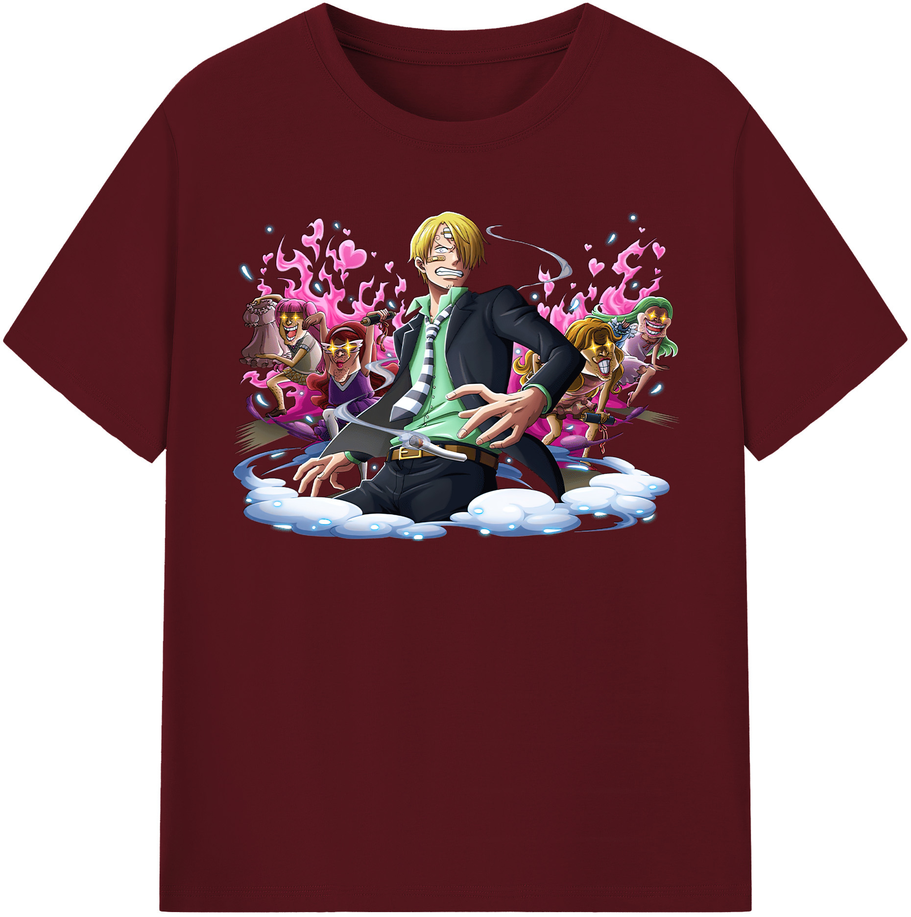 ワンピース サンジ ONE PIECE Sanji 綿100％半袖Tシャツ（フロントプリント）